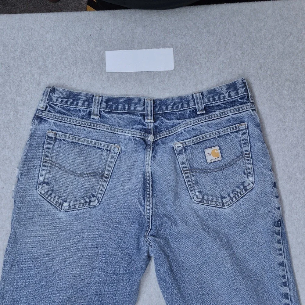 Carhartt FR Men Jeans Blue Denim Workwear 30